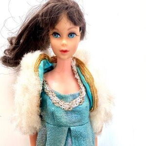 Vintage Gorgeous TNT Barbie Twist N Turn Brunette Mattel 1966 Bendable Knee